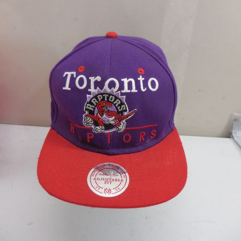 Mitchell & Ness Toronto Raptors Snapback Hat Purple Red NBA Hardwood Classics